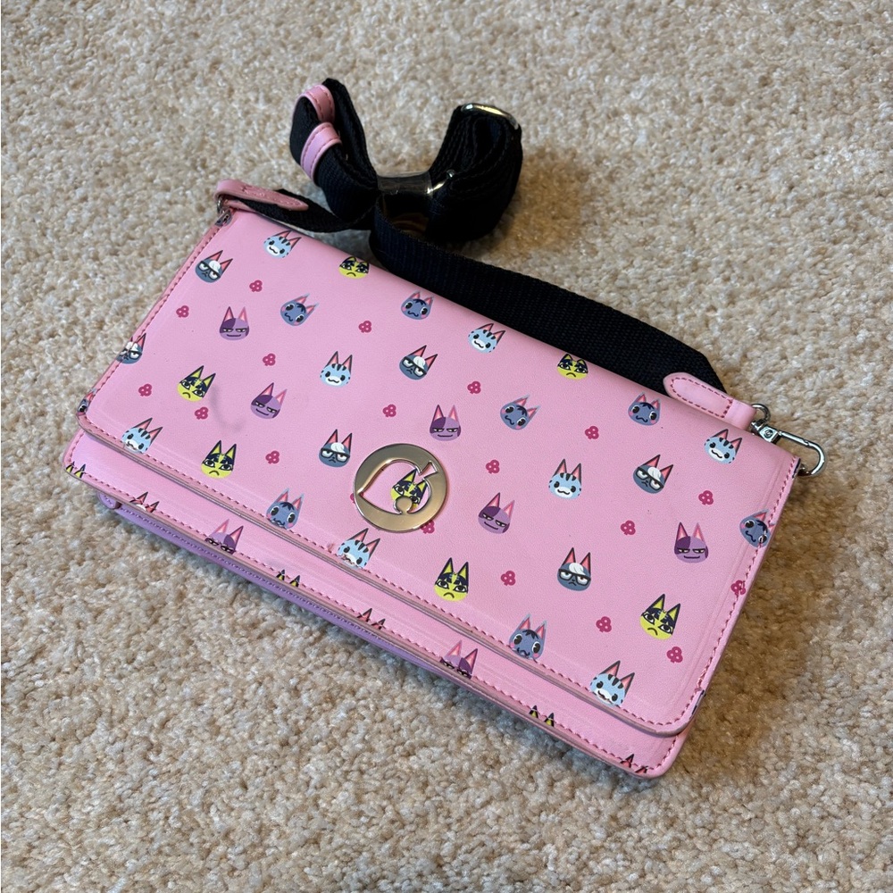 Pink Animal Crossing Switch Carrier